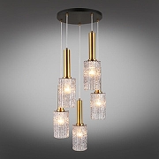 Подвесной светильник Aployt Henr1te APL.310.13.05 цвет плафона/подвески Светло-серый, цвет арматуры Золото, Черный-1