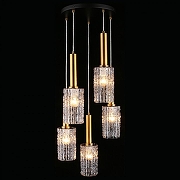 Подвесной светильник Aployt Henr1te APL.310.13.05 цвет плафона/подвески Светло-серый, цвет арматуры Золото, Черный-3