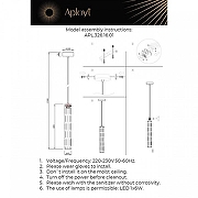 Подвесной светильник Aployt Dzhos1 APL.326.16.01 цвет плафона/подвески Белый, цвет арматуры Латунь-13