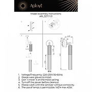 Бра Aployt Kas1a APL.327.11.01 цвет плафона/подвески Прозрачный, цвет арматуры Черный-1