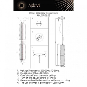 Подвесной светильник Aployt Ozann APL.331.06.29 цвет плафона/подвески Прозрачный, цвет арматуры Золото-15