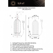 Настольная лампа Aployt Ozeynn APL.332.04.10 цвет плафона/подвески Белый, цвет арматуры Золото-12