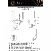 Бра Aployt G1en1a APL.339.01.01 цвет плафона/подвески Белый, цвет арматуры Черный-1