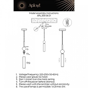 Подвесной светильник Aployt Gienia APL.339.06.01 цвет плафона/подвески Белый, цвет арматуры Латунь, Черный-2