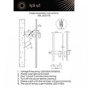 Бра с подсветкой Aployt Reymand APL.342.11.13 цвет плафона/подвески Латунь, цвет арматуры Латунь-1
