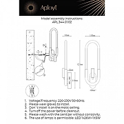 Бра с подсветкой Aployt Bernardet APL.344.11.02 цвет плафона/подвески Латунь, цвет арматуры Латунь-1