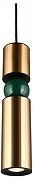 Подвесной светильник Aployt Br1zh1t APL.615.36.01 цвет плафона/подвески Бронза, Зеленый, цвет арматуры Бронза, Зеленый