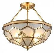 Светильник на штанге Aployt Leoni APL.625.17.04 цвет плафона/подвески Белый, Прозрачный, цвет арматуры Бронза