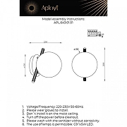 Бра Aployt Penelopa APL.643.01.01 цвет плафона/подвески Белый, цвет арматуры Золото-1