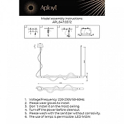 Подвесной светильник Aployt Adilin APL.647.03.12 цвет плафона/подвески Прозрачный, цвет арматуры Латунь-2