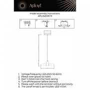 Подвесной светильник Aployt Stefa APL.648.06.10 цвет плафона/подвески Светло-серый, цвет арматуры Черный-2