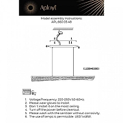 Подвесной светильник Aployt Klemens APL.660.03.48 цвет плафона/подвески Прозрачный, цвет арматуры Графит-2
