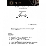 Подвесной светильник Aployt Klemens APL.660.13.48 цвет плафона/подвески Прозрачный, цвет арматуры Графит-2
