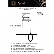 Подвесной светильник Aployt Esm APL.662.03.63 цвет плафона/подвески Прозрачный, цвет арматуры Латунь-2