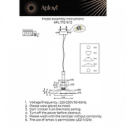 Подвесной светильник Aployt Daga APL.772.16.12 цвет плафона/подвески Белый, Серый, цвет арматуры Черный-2