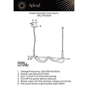 Светильник на штанге Aployt S1ndr1llon APL.773.03.69 цвет плафона/подвески Белый, Черный, цвет арматуры Черный-3