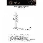 Настольная лампа Aployt Delfin APL.774.04.18 цвет плафона/подвески Белый, цвет арматуры Золото-2