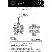 Подвесной светильник Aployt V1rzh1n1ya APL.781.13.12 цвет плафона/подвески Прозрачный, цвет арматуры Золото-2