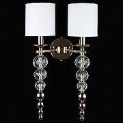 Бра Aployt Floretta APL.842.11.02 цвет плафона/подвески Белый, цвет арматуры Латунь, Прозрачный-2