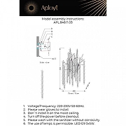 Бра Aployt Paul1na APL.848.11.03 цвет плафона/подвески Прозрачный, цвет арматуры Хром-1