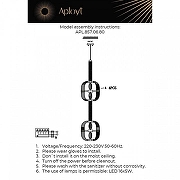 Подвесной светильник Aployt Aleksandra APL.857.06.80 цвет плафона/подвески Латунь, цвет арматуры Латунь-16