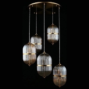 Подвесной светильник Aployt Ludov1ca APL.860.06.30 цвет плафона/подвески Коричневый, Серый, цвет арматуры Латунь-1