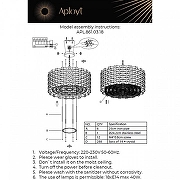 Подвесной светильник Aployt Fel1kayt APL.861.03.18 цвет плафона/подвески Золото, цвет арматуры Золото-2