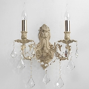 Бра Lucia Tucci Barletta BARLETTA W122.2 cream white цвет плафона/подвески Прозрачный, цвет арматуры Бежевый