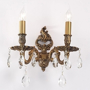 Бра Lucia Tucci Barletta BARLETTA W1730.2 antique цвет плафона/подвески Прозрачный, цвет арматуры Бронза