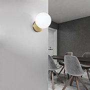 Бра Imperiumloft T1p of the Tongue BRUME01 цвет плафона/подвески Белый, цвет арматуры Латунь-9