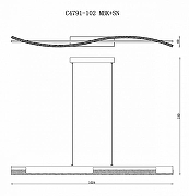 Подвесной светильник iLedex Scorpio C4791-102 MBK+BN цвет плафона/подвески Белый, Бронза, цвет арматуры Черный-2