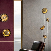 Торшер Imperiumloft CAMELLIA CAMELLIA-FL01 цвет плафона/подвески Белый, Латунь, цвет арматуры Латунь-2