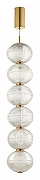 Подвесной светильник Arti Lampadari Candels Gold Candels L 1.P7 G цвет плафона/подвески Прозрачный, цвет арматуры Золото-1