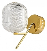 Бра Arti Lampadari Candels Gold Candels L 2.W1 G цвет плафона/подвески Прозрачный, цвет арматуры Золото