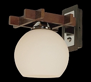 Бра Citilux Нарита CL114311 цвет плафона/подвески Белый, цвет арматуры Коричневый, Хром-9