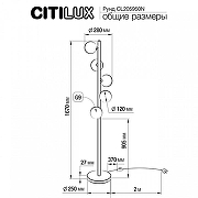 Торшер Citilux Рунд CL205950N цвет плафона/подвески Белый, цвет арматуры Бронза-9
