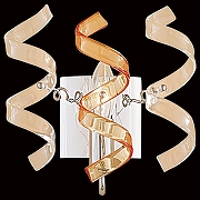 Бра Citilux Рандом CL222322 цвет плафона/подвески Прозрачный, Оранжевый, цвет арматуры Белый, Хром-1