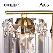 Бра Citilux AX1S CL313413 цвет плафона/подвески Прозрачный, цвет арматуры Бронза-11