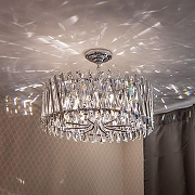 Подвесной светильник Citilux Ингвар CL334281 цвет плафона/подвески Прозрачный, цвет арматуры Хром-7