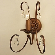 Бра Citilux Марлен CL411311 цвет плафона/подвески Прозрачный, цвет арматуры Коричневый