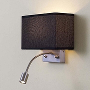 Бра с подсветкой Citilux Декарт CL704301 цвет плафона/подвески Черный, цвет арматуры Никель-1