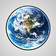 Накладной светильник Imperiumloft COSMOS EARTH cosmos-earth01 цвет плафона/подвески Синий, цвет арматуры Черный