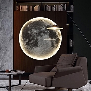 Накладной светильник Imperiumloft COSMOS Мун D60 cosmos-moon01 цвет плафона/подвески Черный, Белый, цвет арматуры Черный-4