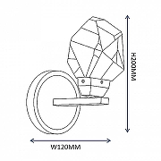 Бра Imperiumloft CRISTEL CRISTEL-WALL-A01 цвет плафона/подвески Прозрачный, цвет арматуры Латунь-16