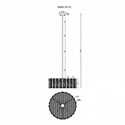 Светильник на штанге iLamp Panorama D4688-50 CR цвет плафона/подвески Прозрачный, цвет арматуры Хром-1