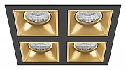 Встраиваемый светильник Lightstar Dom1no D54703030303 цвет Золото, Черный