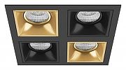 Встраиваемый светильник Lightstar Dom1no D54703070307 цвет Золото, Черный
