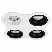 Встраиваемый светильник Lightstar Dom1no D64606070707 цвет Белый, Черный