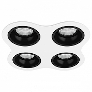 Встраиваемый светильник Lightstar Dom1no D64607070707 цвет Белый, Черный