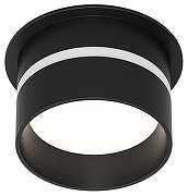Встраиваемый светильник Denkirs DK2404 DK2404-BK цвет плафона/подвески Белый, Черный, цвет арматуры Черный